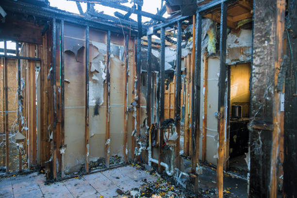 Professional Emergency Fire Damage Restoration technician working in Jamison, PA